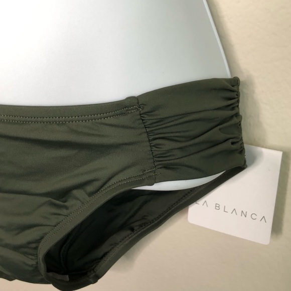 La Blanca Island Goddess Underwire Standard Island Goddess Shirred Hipster Set - Picture 6 of 7